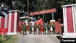 Fighters from the Myanmar National Democratic Alliance Army (MNDAA) pose after overrunning a military outpost in Kwanlone, northern Shan state, January 6, 2024 (Credit- Facebook/ The Kokang)