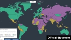 Freedom House အဖွဲ့ကထုတ်ပြန်တဲ့ ကမ္ဘာလုံးဆိုင်ရာ လွတ်လပ်ခွင့်အညွှန်းပြပုံ (မတ် ၂၀၂၄)