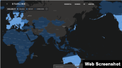 Starlink Map webpage