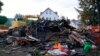 A house that was destroyed by a fatal fire is seen in Nescopeck, Pa., Aug. 5, 2022. 