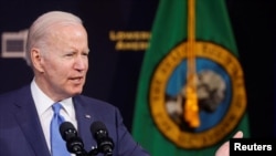 အမေရိကန်သမ္မတ Joe Biden. (ဧပြီ ၂၂၊ ၂၀၂၂)