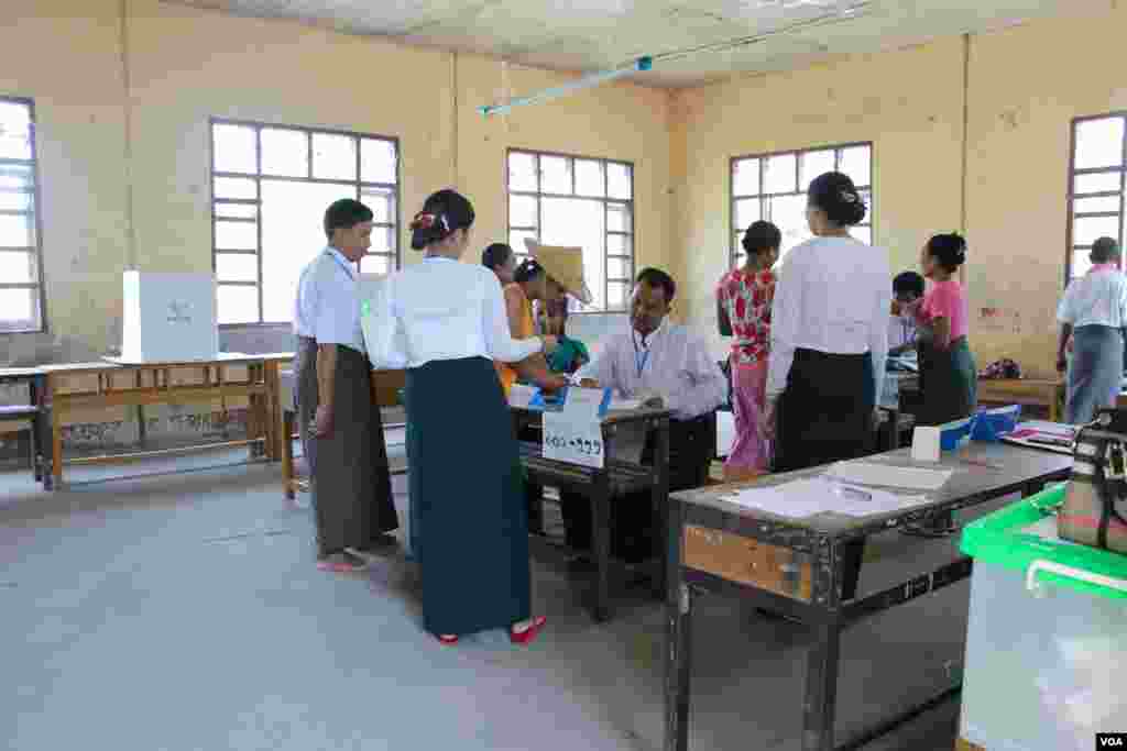 Voting began in Myanmar Saturday in by-elections