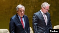 ကုလသမဂ္ဂအတွင်းရေးမှူးချုပ် Antonio Guterres ကို နယူးယောက်ကုလသမဂ္ဂဌာနချုပ်မှာ ၂၀၂၃ ဖေဖော်ဝါရီ ၆ရက်နေ့က တွေ့ရစဉ်