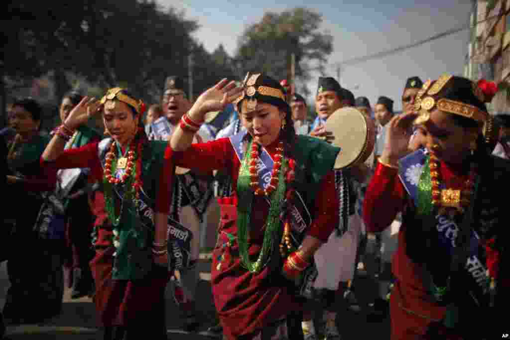 APTOPIX Nepal New Year