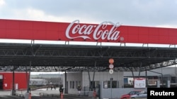 A view shows an entrance to a plant of Coca-Cola company in Azov in the Rostov region, Russia, March 9, 2022. 