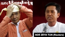 NLD လွှတ်တော်ကိုယ်စားလှယ်ဟောင်း ဦးဖြိုးဇေယျာသော် (ဝဲ)နှင့် ၈၈ မျိုးဆက်ခေါင်းဆောင် ဦးကျော်မင်းယု (ခေါ်) ဦးဂျင်မီ (ယာ)