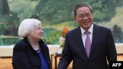 အမေရိကန် ဘဏ္ဍာရေးဝန်ကြီး Janet Yellen နှင့် တရုတ်ဝန်ကြီးချုပ် Li Qiang တို့ ဘေဂျင်းမြို့တော်မှာ တွေ့ဆုံ 