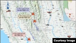 rakhine AA army conflict map (ရက္ခိုင့်တပ်မတော် - သတင်းနှင့် ပြန်ကြားရေးဌာန)