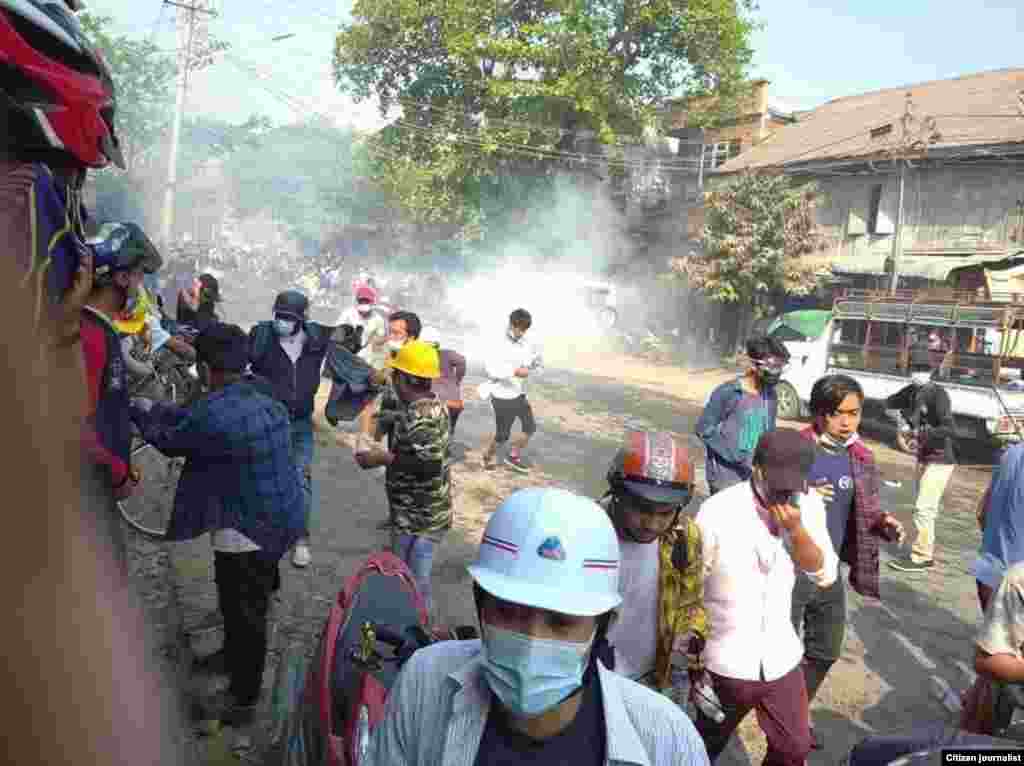 ကလေးမြို့ဆန္ဒပြပွဲ မြင်ကွင်း။ (ဓာတ်ပုံ - Citizen Journalist - မတ် ၂၊ ၂၀၂၁)