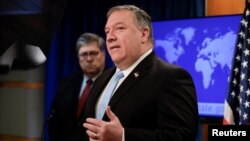 အမေရိကန် နိုင်ငံခြားရေးဝန်ကြီး Mike Pompeo 