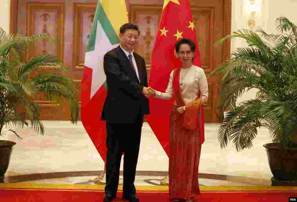 Chinese President Xi Jinping met Myanmar leaders including the State Counsellor Aung San Suu Kyi in Naypyitaw on Saturday, January 18, 2020