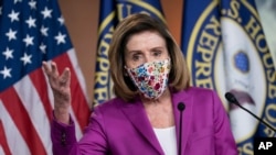 အောက်လွှတ်တော် ဥက္ကဋ္ဌ Nancy Pelosi။ (ဇန်နဝါရီ ၂၁၊ ၂၀၂၁)