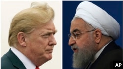 အမေရိကန်သမ္မတ Donald Trump နဲ့ အီရန်သမ္မတ Hassan Rouhani 