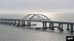 Crimean Bridge that spans the Kerch Strait