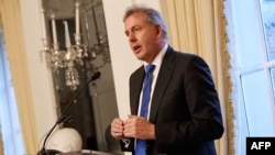 British Ambassador Kim Darroch speaks at an Afternoon Tea at The British Embassy in Washington, D.C., Jan. 18,2017. 