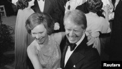 FILE PHOTO: President Jimmy Carter and first lady Rosalynn Carter