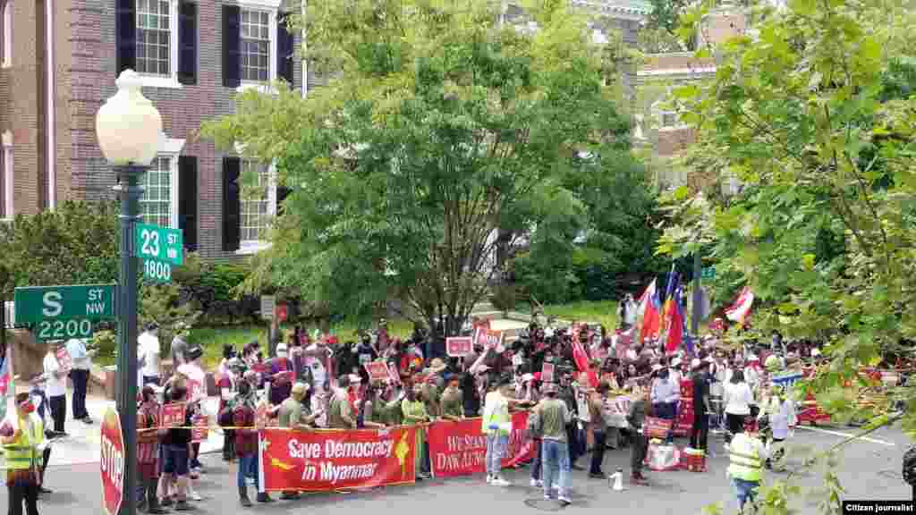 Protest in DC - NUG အမျိုးသားညီညွတ်ရေးအစိုးရ ထောက်ခံပွဲ