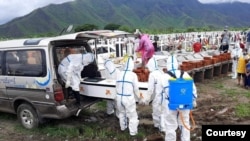 A funeral of covid victim in Chin state
