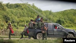 Myanmar security force in Maungtaw