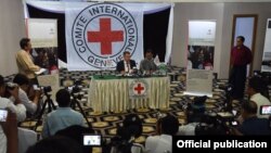 ICRC ဥက္ကဋ္ဌရဲ့ နေပြည်တော် သတင်းစာရှင်းလင်းပွဲ (ဓာတ်ပုံ- MOI)