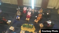 State Counselor Daw Aung San Suu Kyi and leaders of UNFC are in discussion about peace process at NRPC, Yangon. (Photo Credit to Min Zaw Oo)