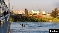 Competitors take the start of the circuit A of the swimming race from Dakar to Goree in Dakar, Senegal.