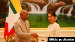 State Counsellor meets with President of India (Photo- Myanmar State Counsellor Office)