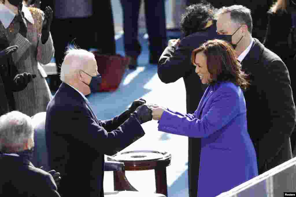 အမေရိကန်သမ္မတသစ် Joe Biden နဲ့ ဒုသမ္မတသစ် Kamala Harris။