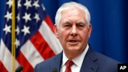 အမေရိကန် နိုင်ငံခြားရေး ဝန်ကြီး Rex Tillerson 