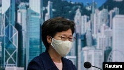 ဟောင်ကောင်အုပ်ချုပ်ရေးမှူး Carrie Lam. (ဇူလိုင် ၃၁၊ ၂၀၂၀)