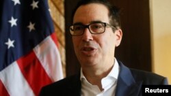  အမေရိကန်ဘဏ္ဍာရေးဝန်ကြီး Steven Mnuchin