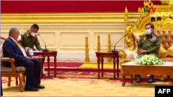 ASEAN envoys meet Myanmar junta leader (state-run TV)