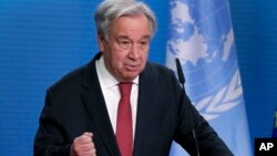 ကုလသမဂ္ဂ အတွင်းရေးမှူးချုပ် Antonio Guterres. (ဒီဇင်ဘာ ၁၇၊ ၂၀၂၀)