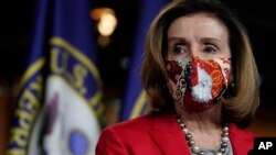 အမေရိကန်အောက်လွှတ်တော် လက်ရှိဥက္ကဋ္ဌ Nancy Pelosi။ (ဒီဇင်ဘာ ၃၀၊ ၂၀၂၀)