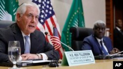 Ngoại trưởng Rex Tillerson tại buổi họp ở Liên hiệp châu Phi ngày 8/3/2018.