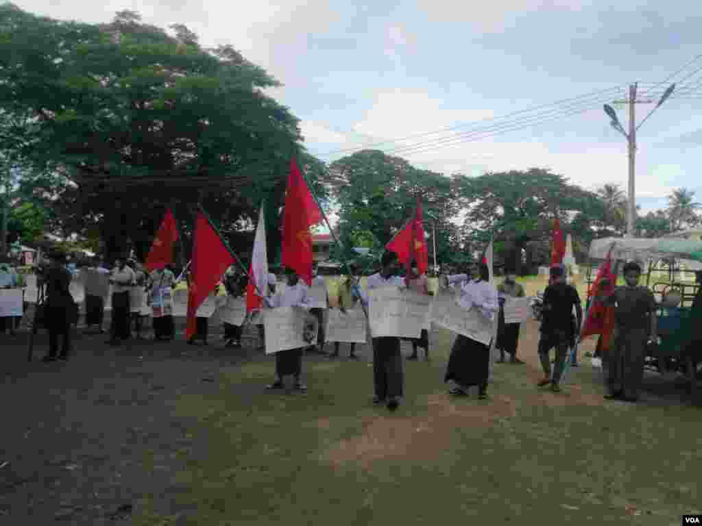 စစ်တွေမြို့နယ်အတွင်း လှည့်လယ် ဆန္ဒပြတဲ့ မြင်ကွင်း။ (အောက်တိုဘာ ၁၉၊ ၂၀၂၀)