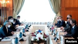 US Secretary of State Antony Blinken meets withThailand's Deputy Prime Minister and Foreign Minister Don Pramudwinai, in Bangkok