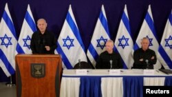 FILE PHOTO: Israeli Prime Minister Netanyahu holds a press conference in Tel Aviv