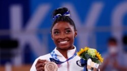 အမေရိကန်ဂျွမ်းဘားမယ် Simone Biles ၇ ကြိမ်မြောက် အိုလံပစ်ဆုတံဆိပ်ရရှိ