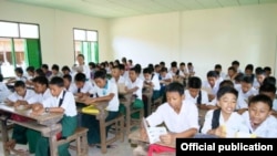 A middle school at the village where located on the road from Yangon to Mandalay (Photo- Hta Naung Daing)