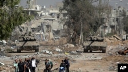 CORRECTION Israel Palestinians Six Months of War