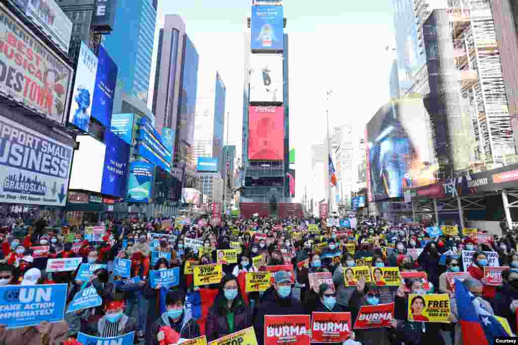 New York protest NY ဆန္ဒပြပွဲ