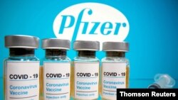 Pfizer နဲ့ BioNTech တို့ ပူးတွဲထုတ်လုပ်တဲ့ ကိုဗစ်ကာကွယ်ဆေး။