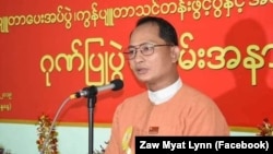 စုအသက်မွေးဝမ်းကျောင်းသိပ္ပံက တာဝန်ခံ ဦးဇော်မြတ်လင်း။ (မှတ်တမ်းဓာတ်ပုံ)