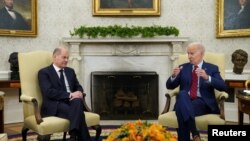 Biden meets German Chancellor Scholz at the White House in Washington