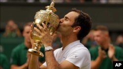 Wimbledon အမျိုးသားချန်ပီယံဆု Federer ဆွတ်ခူး