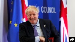 ဗြိတိန်ဝန်ကြီးချုပ် Boris Johnson. (အောက်တိုဘာ ၁၇၊ ၂၀၁၉)