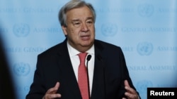 ကုလသမဂ္ဂ အတွင်းရေးမှူးချုပ်သစ် Antonio Guterres.