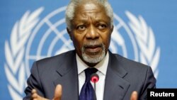 ကုလသမဂ္ဂ အတွင်းရေးမှူးချုပ်ဟောင်း Kofi Annan။ 