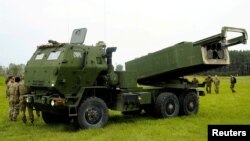 FILE PHOTO: A HIMARS takes part in a military exercise near Liepaja